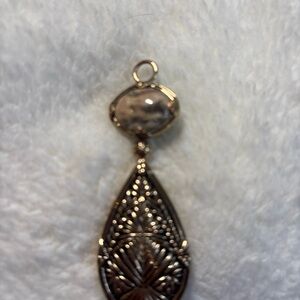 Studio Barse Reversible Multi Gemstone Pendant Jasper and Turquoise Signed